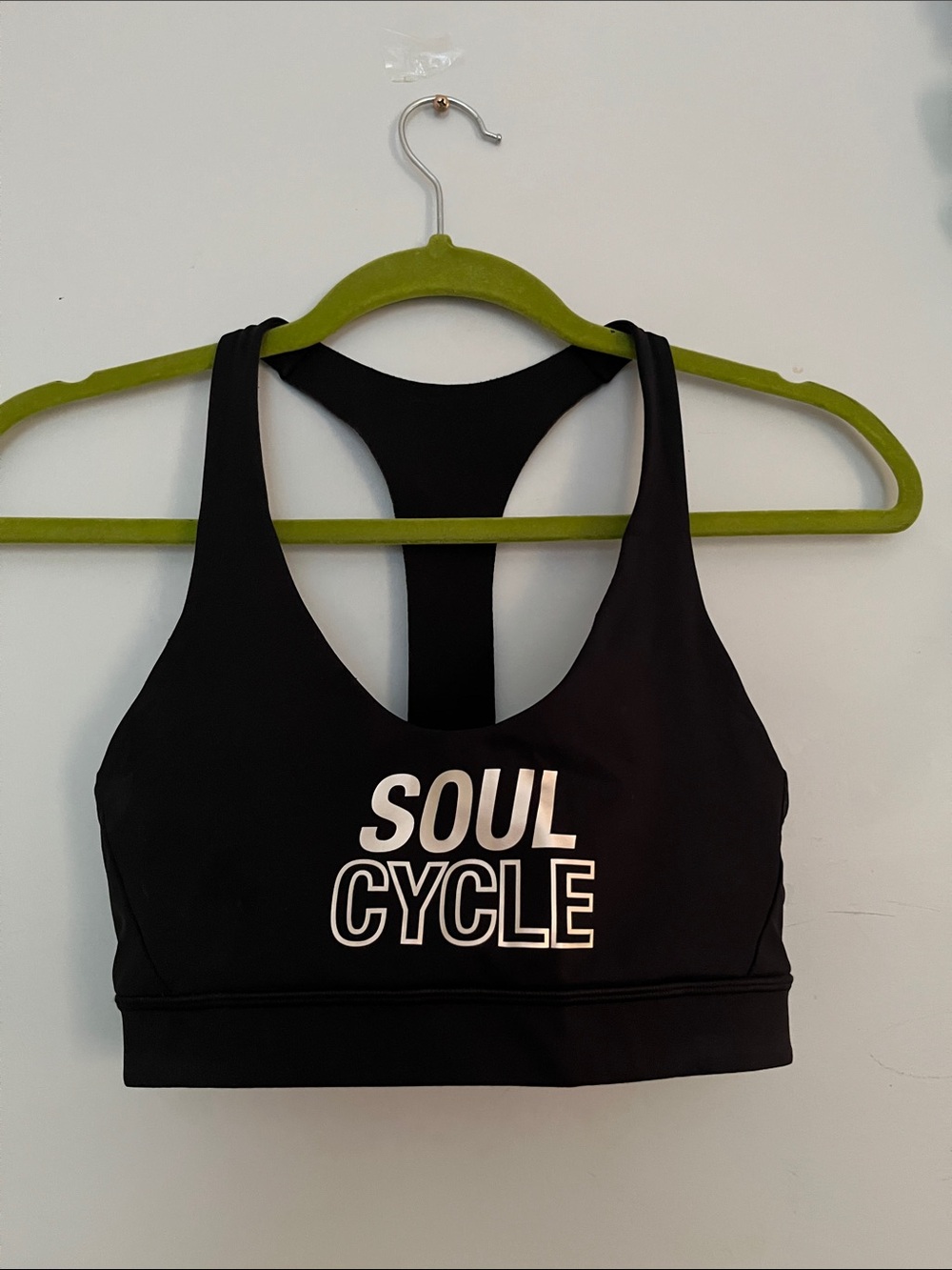 lululemon athletica Black Sports Bra with White SOUL CYCLE Logo